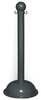 Zoro Select 3" Diameter Plastic Stanchion - Black, (4-pack) 99903-4