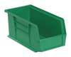 Quantum Storage Systems 30 lb Hang & Stack Storage Bin, Polypropylene, 5 1/2 in W, 5 in H, 10 7/8 in L, Green QUS230GN