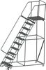 Ballymore 133 in H Steel Rolling Ladder, 10 Steps, 450 lb Load Capacity 103228P