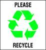 Brady Recycling Label, Vinyl, 5 In. W, PK5, 20642FLS 20642FLS