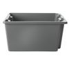 Rubbermaid Commercial 100 lb Hang & Stack Storage Bin, Plastic, 15 1/2 in W, 10 in H, 19 1/2 in L, Gray FG172100GRAY