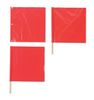 Zoro Select Handheld Warning Flag, Vinyl, 18" H, 18" W, Hi-Visibility Orange 8AE39