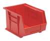 Quantum Storage Systems 50 lb Hang & Stack Storage Bin, Polypropylene, 8 1/4 in W, 7 in H, 10 3/4 in L, Red QUS239RD