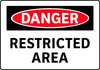 Electromark Danger Sign, 7 in Height, 10 in Width, Aluminum, English S173FA
