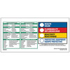 Brady Rectangle HMIG Reactivity Label 4"H x 8"W, Multicolor, Pk100 827LS