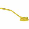 Remco 1 in W Scrub Brush, Medium, 8 3/16 in L Handle, 11 in L Brush, Yellow, Plastic, 11 in L Overall 42876