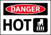 Electromark Danger Sign, 7 in Height, 10 in Width, Aluminum, English S163FA