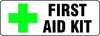 Brady Info Sign, First Aid Kit, Alum, 3 1/2x10 46842