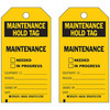 Brady Maintenance Tag, 5 3/4 in Height, 3 in 86535