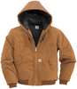 Carhartt Men's Brown Cotton Hooded Duck Jacket size 4XLT J140-BRN 4XL TLL
