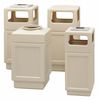 Safco 38 gal. Square Trash Can, Tan, None, HDPE 9475TN