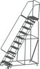 Ballymore 133 in H Steel Rolling Ladder, 10 Steps, 450 lb Load Capacity 103214PSU
