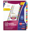 Avery Dennison Contents Dividers, Multicolor Tabs, Pk31 11846