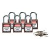 Brady Lockout Padlock, KA, Brown, 1-2/5"H, PK6 118964