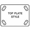 Zoro Select Rigid Plate Caster, Poly, 8 in., 900 lb., B 1ULK8