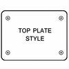 Zoro Select Rigid Plate Caster, Cast Iron, 2 in, 125 lb 1UKX7