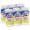 Lysol Disinfecting Wipes, White, Canister, Nonwoven Fiber, 80 Wipes, 7 1/4 in x 7 in 19200-77182