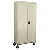 Sandusky Lee Solid Door Storage Cabinet, 36 in W, 78 in H, 24 in D, Putty TA4R362472