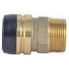Sharkbite Push-to-Connect, Threaded Male Connector, 1-1/4 in Tube Size, Brass, Brass UXL113532M