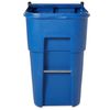 Rubbermaid Commercial 95 gal Rectangular Trash Can, Blue, 28 3/4 in Dia, Lift Up, HDPE/MDPE FG9W2273BLUE