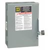 Square D Nonfusible Safety Switch, General Duty, 240V AC, 3PST, 60 A, NEMA 1 DU322
