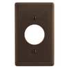 Hubbell Wiring Device-Kellems Single Receptacle Wall Plates, Number of Gangs: 1 Nylon, Smooth Finish, Brown NP7