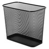 Rubbermaid 7-1/2 gal. Rectangular Wastebasket, Black, 8 1/2 in Dia, None, Steel FGWMB30RBK