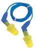3M E-A-R UltraFit Reusable Corded Ear Plugs, Flanged Shape, NRR 27 dB, Blue/Yellow, 100 Pairs 340-8002