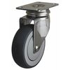 Zoro Select Swivel Plate Caster, TPR, 3 in., 190 lb. P14S-RP030K-12