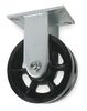 Zoro Select V-Groove Rigd Castr, Cst Irn, 6 in, 2500 lb 1NWE7