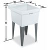 Mustee 20 in W x 24 in L x 34 in H, Floor Mount, Thermoplastic, Utility Sink 19F