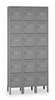 Tennsco Box Locker, 36 in W, 15 in D, 78 in H, (3) Wide, (18) Openings, Gray BS6-121512-3MG
