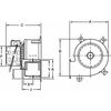 Dayton Rectangular OEM Blower, 1650 RPM, 1 Phase, Direct, Rolled Steel 1TDV4