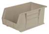 Akro-Mils 60 lb Hang & Stack Storage Bin, Plastic, 8 1/4 in W, 7 in H, Beige, 14 3/4 in L 30240STONE