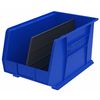 Akro-Mils 60 lb Hang & Stack Storage Bin, Plastic, 11 in W, 10 in H, 18 in L, Blue 30260BLUE