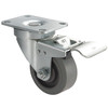 Zoro Select Swivel Plate Caster, Rubber, 5 in, 325 lb, C 1UHY9