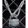 Master Lock Padlock, Keyed Alike, Breakaway Shackle, Square Steel Body, Steel Shackle, 13/16 in W 500KABRK-229