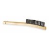 Tough Guy Scratch Brush, 14 in L Handle, 6 1/4 in L Brush, Black, Wood, 13 3/4 in L Overall 1VAG6