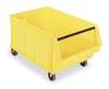 Quantum Storage Systems 300 lb Mobile Storage Bin, Polyethylene, 18 3/8 in W, 14 7/8 in H, 29 in L, Yellow QMS843MOBYL