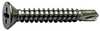 Zoro Select Self-Drilling Screw, #10 x 1-1/4 in, Plain 410 Stainless Steel Flat Head Phillips Drive, 50 PK U31880.019.0125