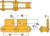 Tsubaki Connecting Roller Link, SA-1 Attachment C2040SA1CL