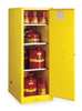 Justrite Sure-Grip EX Flammable Safety Cabinet, 54 Gal., Yellow 895400