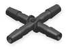 Eldon James Cross Connector, 1/4 In, Barbed, HDPE, PK10 X0-4HDPE