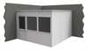 Porta-King 2-Wall Modular In-Plant Office, 8 ft H, 12 ft W, 12 ft D, White VK1DW-WCM 12'x12' 2-Wall