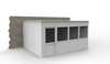 Porta-King 3-Wall Modular In-Plant Office, 8 ft H, 16 ft W, 12 ft D, White VK1STL-WCM 12'x16' 3-Wall