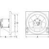 Dayton Exhaust Fan, 8", 466 cfm, 115V, 1 Phase 10D952