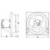 Dayton Exhaust Fan Venturi Frame, 16x16, Galv 10E033