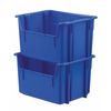 Lewisbins 12 gal Hang & Stack Storage Bin, Plastic, 20 1/4 in W, 12 3/8 in H, 15 1/4 in L, Blue NPL252 Blue