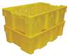 Orbis 40 lb Hang & Stack Storage Bin, Plastic, 16 in W, 7 1/4 in H, Yellow, 24 in L SNX2416-7 Ylw