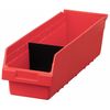 Akro-Mils 35 lb Shelf Storage Bin, Plastic, 6 5/8 in W, 6 in H, 23 5/8 in L, Red 30094RED